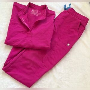 Figs Women's Scrub Set in Vibrant Pink
